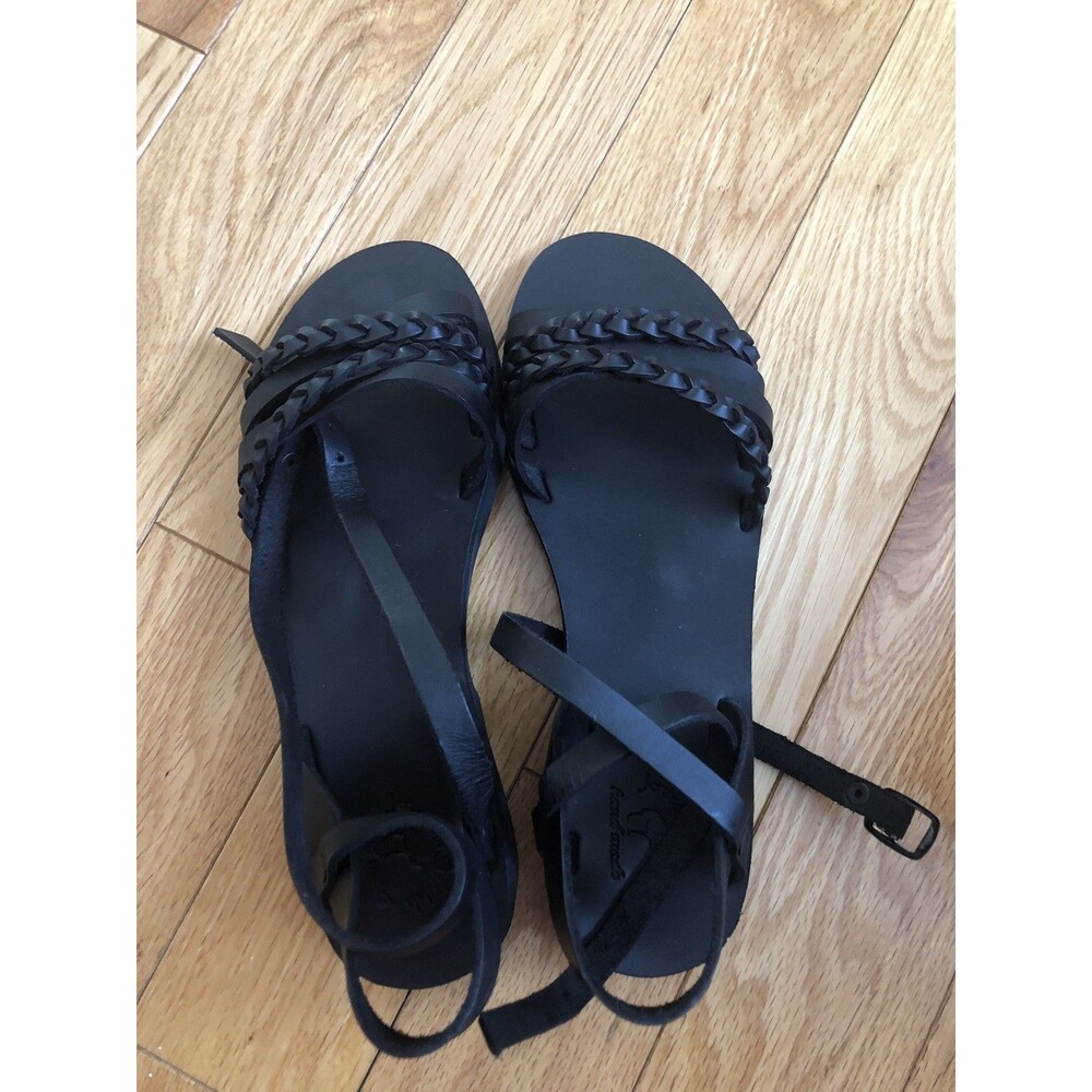 Authentic Jerusalem Leather Sandals Size 40 or US7 Black New in Box Women’s‎